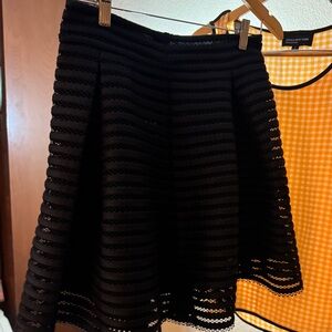 Express Black Layered Cutout Circle Skirt